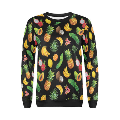 Tropical Fruits Pattern Print Design TF03 Women Long Sleeve Sweatshirt-JorJune