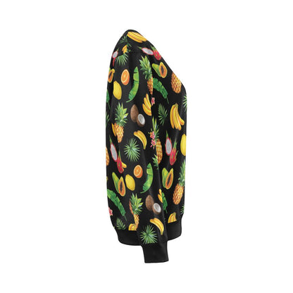 Tropical Fruits Pattern Print Design TF03 Women Long Sleeve Sweatshirt-JorJune