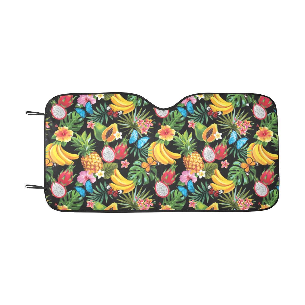 Tropical Fruits Pattern Print Design TF04 Car Sun Shade-JorJune
