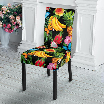 Tropical Fruits Pattern Print Design TF04 Dining Chair Slipcover-JORJUNE.COM