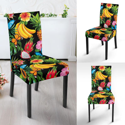 Tropical Fruits Pattern Print Design TF04 Dining Chair Slipcover-JORJUNE.COM