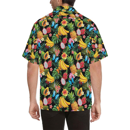 Tropical Fruits Pattern Print Design TF04 Men Hawaiian Shirt-JorJune