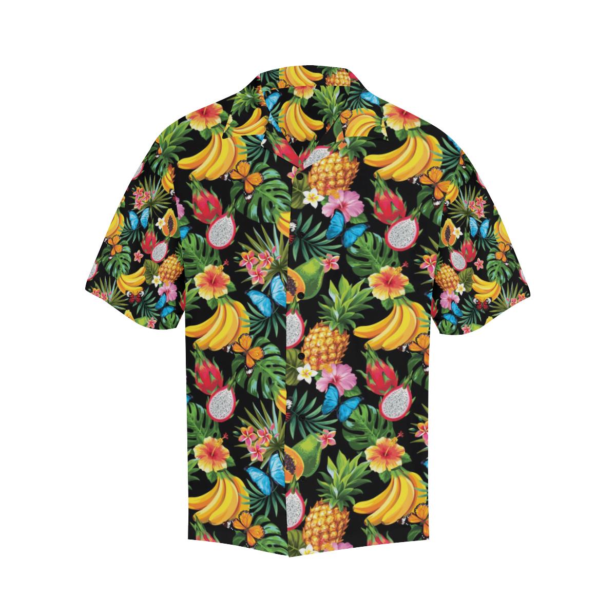 Tropical Fruits Pattern Print Design TF04 Men Hawaiian Shirt-JorJune