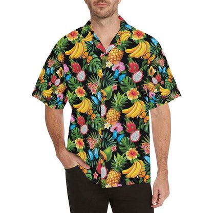 Tropical Fruits Pattern Print Design TF04 Men Hawaiian Shirt-JorJune