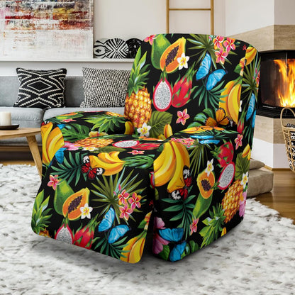 Tropical Fruits Pattern Print Design TF04 Recliner Slipcover-JORJUNE.COM