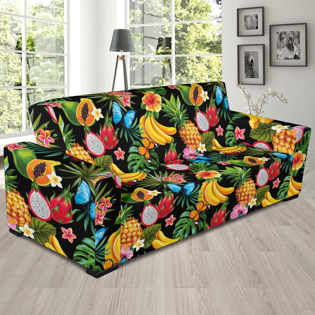 Tropical Fruits Pattern Print Design TF04 Sofa Slipcover-JORJUNE.COM
