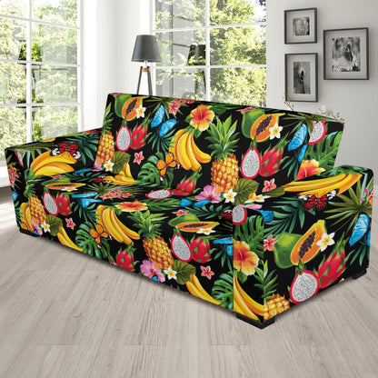 Tropical Fruits Pattern Print Design TF04 Sofa Slipcover-JORJUNE.COM