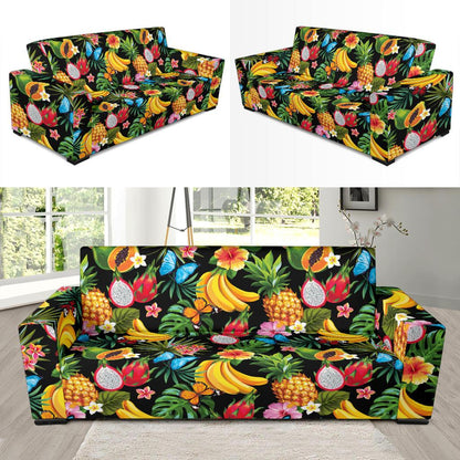 Tropical Fruits Pattern Print Design TF04 Sofa Slipcover-JORJUNE.COM