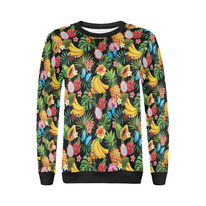 Tropical Fruits Pattern Print Design TF04 Women Long Sleeve Sweatshirt-JorJune