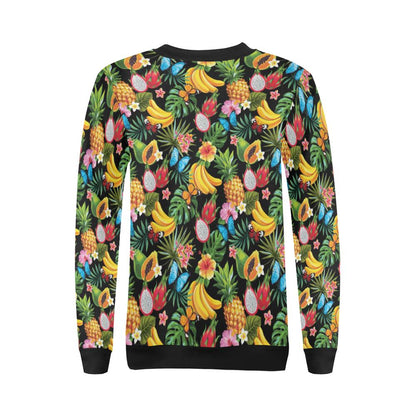 Tropical Fruits Pattern Print Design TF04 Women Long Sleeve Sweatshirt-JorJune