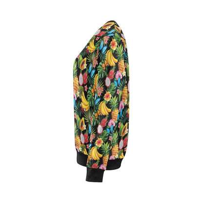 Tropical Fruits Pattern Print Design TF04 Women Long Sleeve Sweatshirt-JorJune