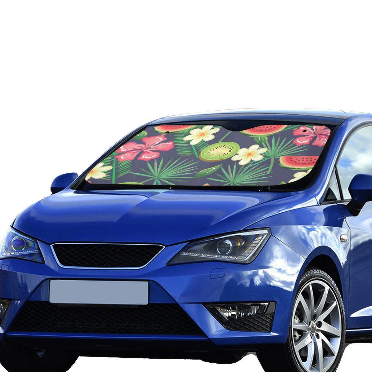 Tropical Fruits Pattern Print Design TF05 Car Sun Shade-JorJune