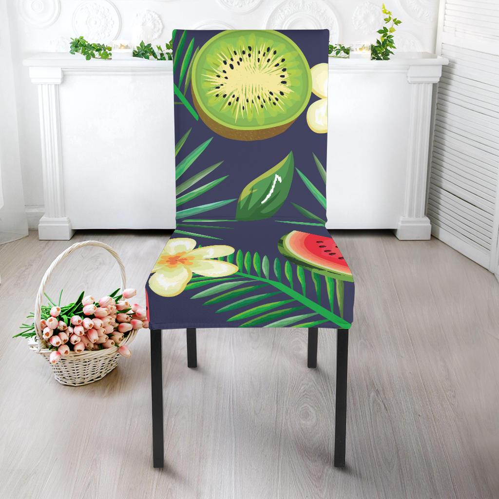 Tropical Fruits Pattern Print Design TF05 Dining Chair Slipcover-JORJUNE.COM