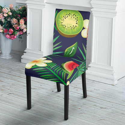 Tropical Fruits Pattern Print Design TF05 Dining Chair Slipcover-JORJUNE.COM