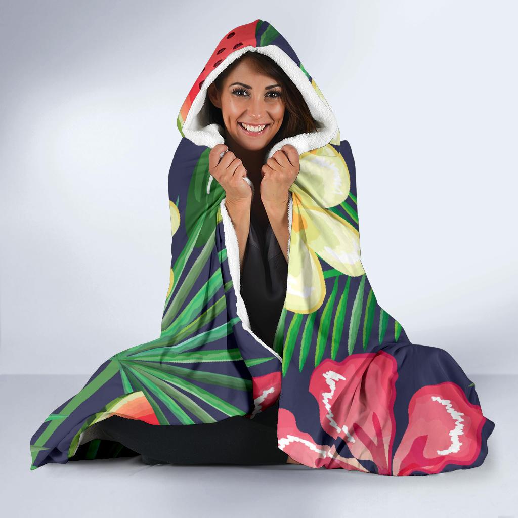 Tropical Fruits Pattern Print Design TF05 Hooded Blanket-JORJUNE.COM