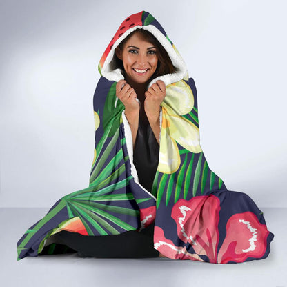 Tropical Fruits Pattern Print Design TF05 Hooded Blanket-JORJUNE.COM