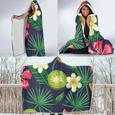 Tropical Fruits Pattern Print Design TF05 Hooded Blanket-JORJUNE.COM