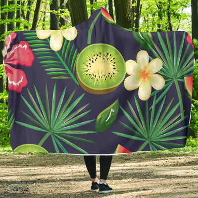 Tropical Fruits Pattern Print Design TF05 Hooded Blanket-JORJUNE.COM