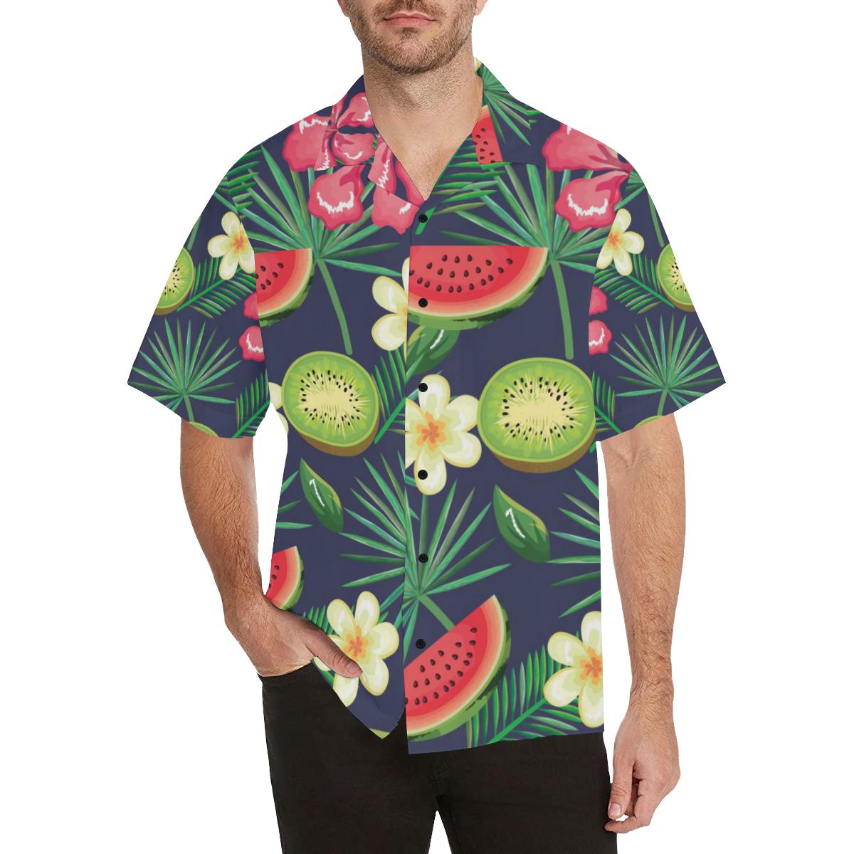 Tropical Fruits Pattern Print Design TF05 Men Hawaiian Shirt-JorJune