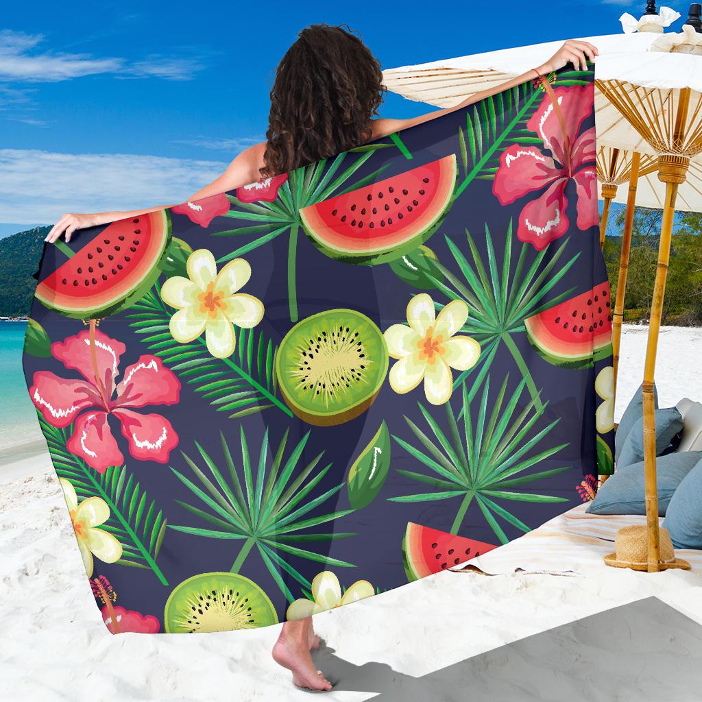 Tropical Fruits Pattern Print Design TF05 Sarong Pareo Wrap-JORJUNE.COM