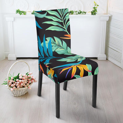 Tropical Palm Leaves Hawaiian Flower Dining Chair Slipcover-JORJUNE.COM