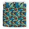 Tropical Palm Leaves Hawaiian Flower Duvet Cover Bedding Set
