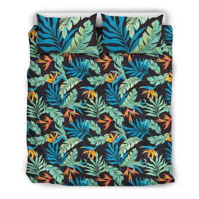 Tropical Palm Leaves Hawaiian Flower Duvet Cover Bedding Set