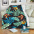 Tropical Palm Leaves Hawaiian Flower Fleece Blanket