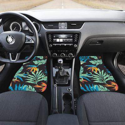 Tropical Palm Leaves Hawaiian Flower Front and Back Car Floor Mats