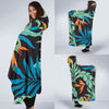 Tropical Palm Leaves Hawaiian Flower Hooded Blanket-JORJUNE.COM