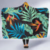 Tropical Palm Leaves Hawaiian Flower Hooded Blanket-JORJUNE.COM