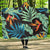 Tropical Palm Leaves Hawaiian Flower Hooded Blanket-JORJUNE.COM