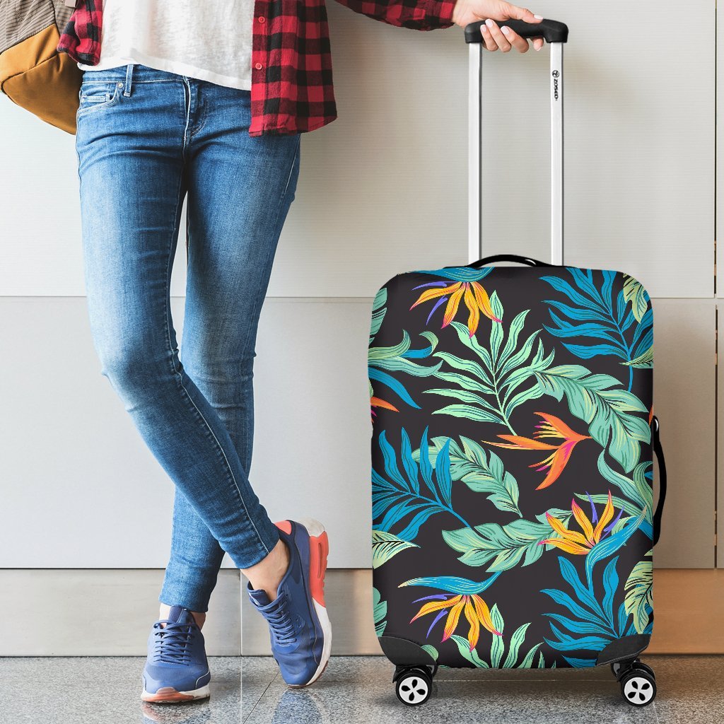 Tropical Palm Leaves Hawaiian Flower Luggage Protective Cover