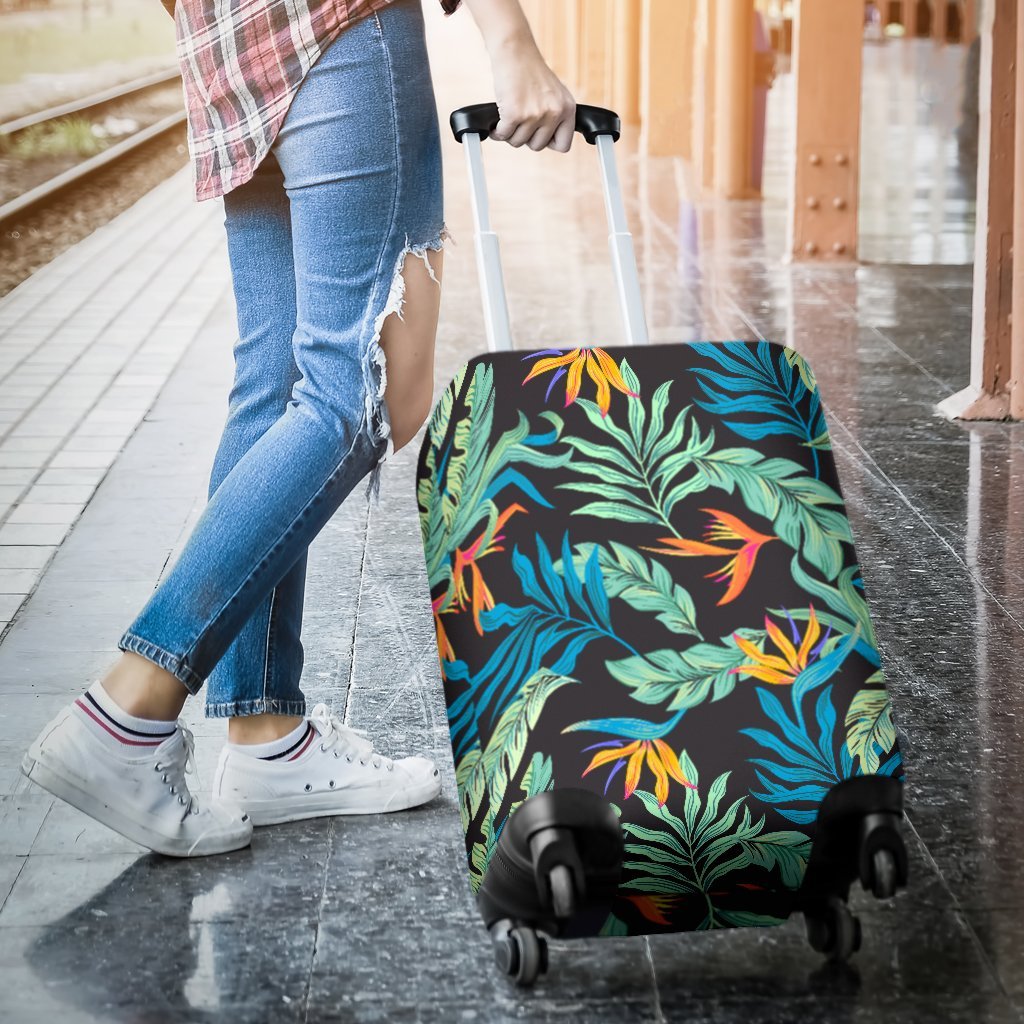 Tropical Palm Leaves Hawaiian Flower Luggage Protective Cover