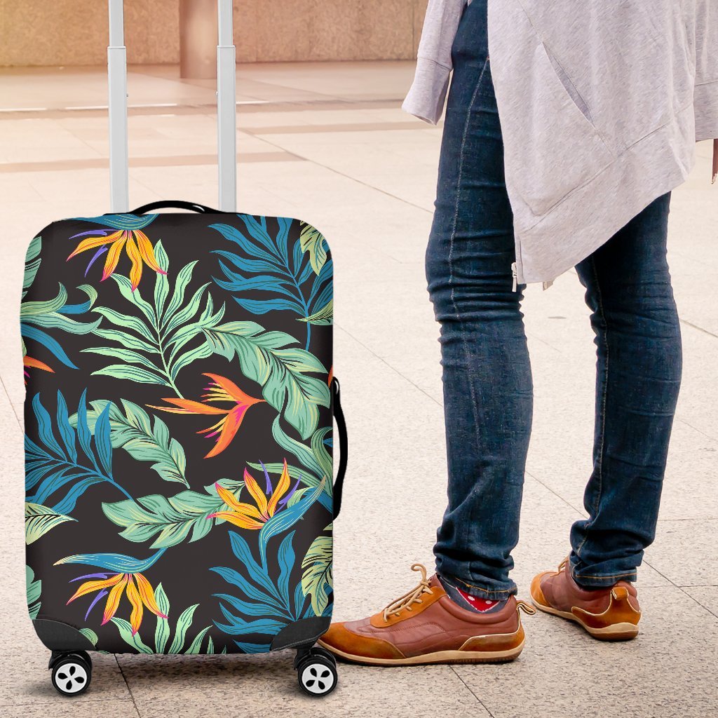 Tropical Palm Leaves Hawaiian Flower Luggage Protective Cover