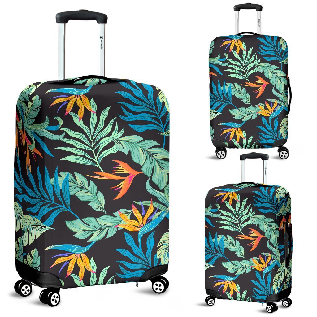 Tropical Palm Leaves Hawaiian Flower Luggage Protective Cover