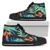 Tropical Palm Leaves Hawaiian Flower Men High Top Shoes