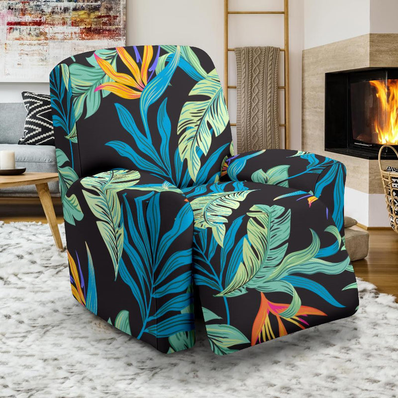 Tropical Palm Leaves Hawaiian Flower Recliner Slipcover-JORJUNE.COM