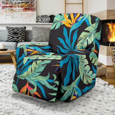 Tropical Palm Leaves Hawaiian Flower Recliner Slipcover-JORJUNE.COM