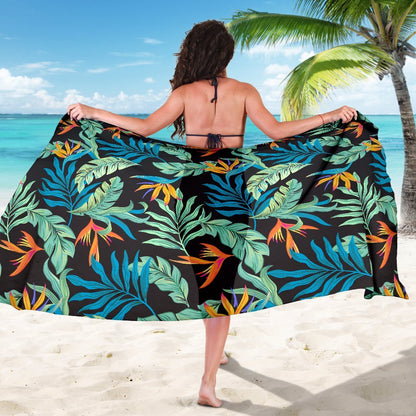 Tropical Palm Leaves Hawaiian Flower Beach Sarong Pareo Wrap