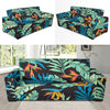 Tropical Palm Leaves Hawaiian Flower Sofa Slipcover-JORJUNE.COM