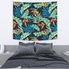 Tropical Palm Leaves Hawaiian Flower Tapestry