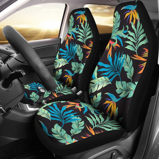 Tropical Palm Leaves Hawaiian Flower Universal Fit Car Seat Covers