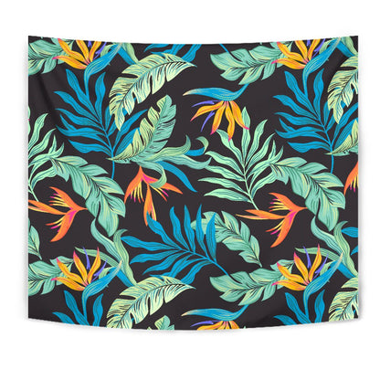 Tropical Palm Leaves Hawaiian Flower Wall Tapestry