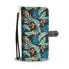 Tropical Palm Leaves Hawaiian Flower Wallet Phone Case