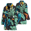 Tropical Palm Leaves Hawaiian Flower Women Bath Robe