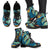 Tropical Palm Leaves Hawaiian Flower Women Leather Boots