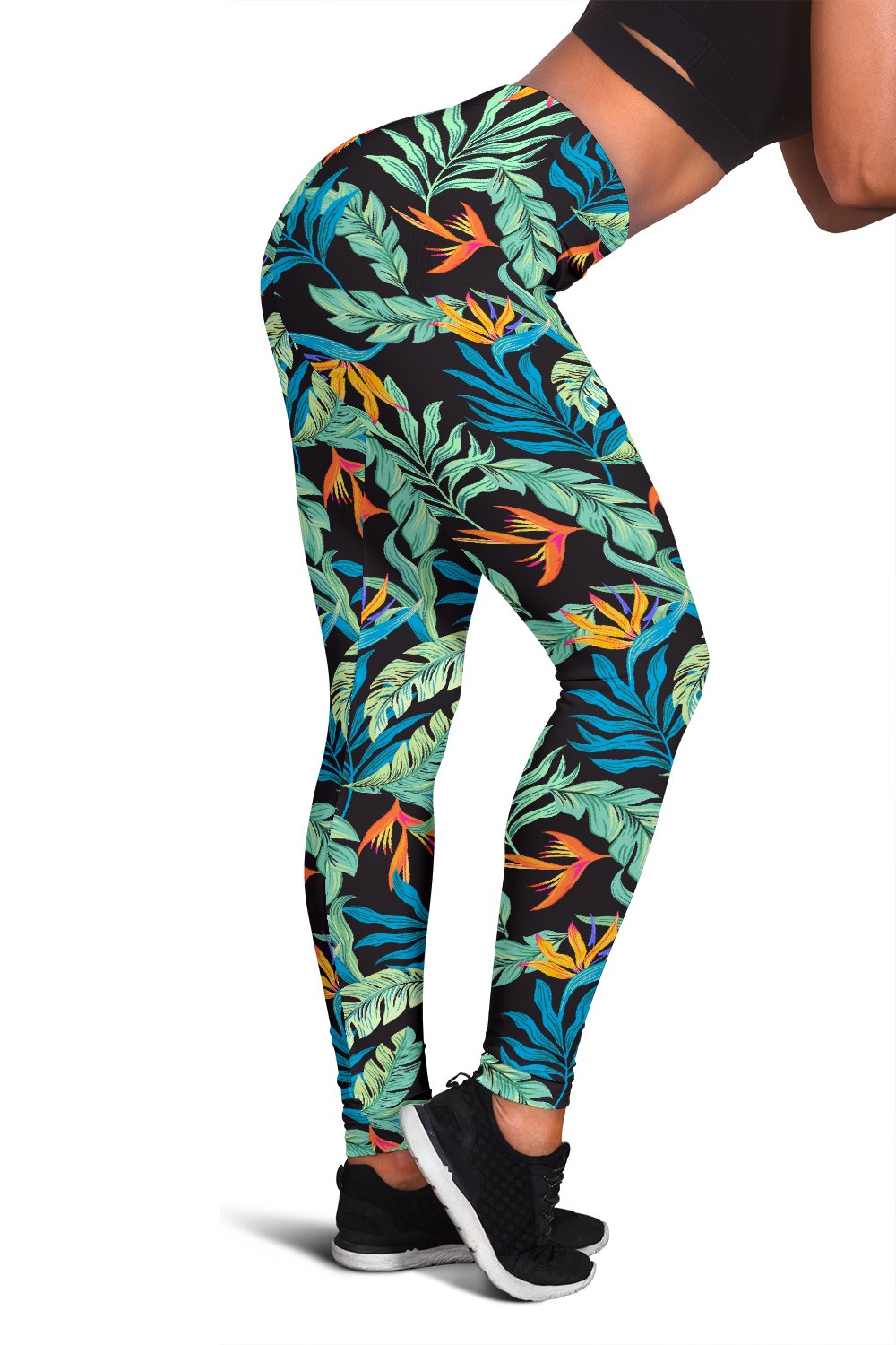 Tropical Palm Leaves Hawaiian Flower Women Leggings