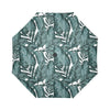 Tropical Palm Leaves Pattern Automatic Foldable Umbrella