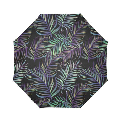 Tropical Palm Leaves Pattern Brightness Automatic Foldable Umbrella
